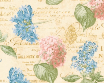 Antique Floral, French Garden - Palais Jardin by Tre Sorelle Studios for R Kaufman 16941 199 Antique - Priced by the half yard