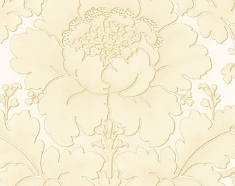 Garden Damask Ivory - Flower Festival 3021-77 - Benartex Fabrics - Priced by the Half Yard