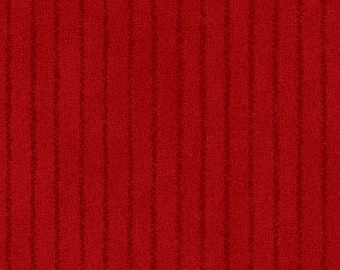 Striped Flannel - Woolies Flannel Fabric - Faux Wool - Bonnie Sullivan for Maywood Studios - Red  F18508 R - Priced by the 1/2 yard