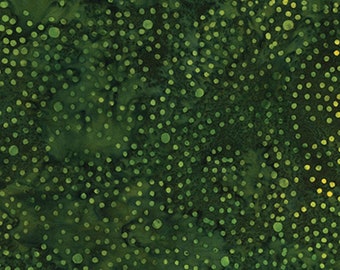 Benartex Batik  – 9254-45 Green – Forest Gems – Bali Tropical Retreat - Priced by the half yard