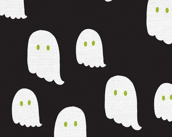 Halloween Night - Ghosts - Katie Larson - Paintbrush Studio - 120 21309 Black - Priced by the 1/2 yard