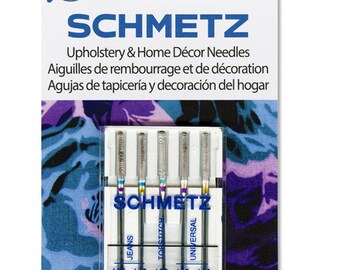 Schmetz Upholstery and Denim Needles - Size 100/16 & 110/18  - 5 pack Assorted Needles 1855