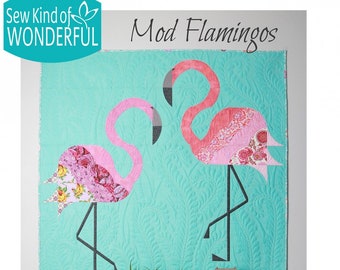 Mod Flamingo Pattern featuring Quick Curve Rulers - Sew Kind of Wonderful By Jenny Pedigo # SKW 420 - Pattern Only