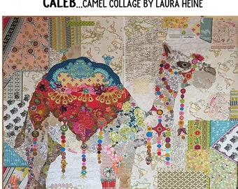 Caleb Camel Collage - Laura Heine Pattern - Applique Quilt 45"x 53" - DIY Pattern Or Kit Option - full size reusable template pattern