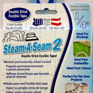 Steam A Seam 2 - (1/4") Roll x 40 yards - 5509 double stick fusible web Warm Company - White - Applique, Binding