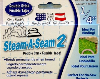 Steam A Seam 2 - 1/4" Roll x 40 yards - 5509 double stick fusible web Warm Company - White - Applique, Binding