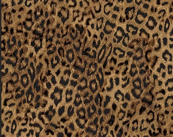 Animal Fabric - Leopard Print - Timeless Treasures C2717 -  Price by the  1/2 yard