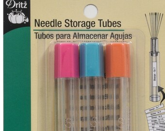 Dritz Needle Holder Tubes - 3 Tubes per package - Needles NOT included - Dritz 812