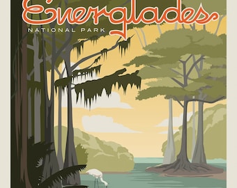 Florida Everglades National Parks Fabric Poster - Anderson Design Group for Riley Blake C8934 - 36-Inch Panel