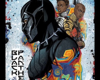 Black Panther Fabric - Wakanda OOP - Springs Creative 67594  - Priced by the 35/36-Inch Panel