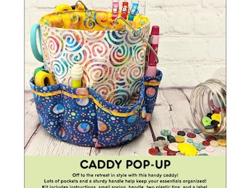 Caddy Pop-up - Sew Organized Design - Pattern, Spring, Handle - FQG 151 - DIY Project