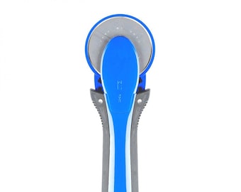 Kai Safety Rotary Cutter 60mm RS-60 - Blue - Pressure Sensitive Locking Device - Handle w/Blade, Replacement Blades