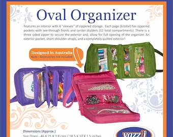 Yazzii CA140 - Oval Craft Organizer - CA 140 Fuschia - sold by the Each - Shown with samples not included