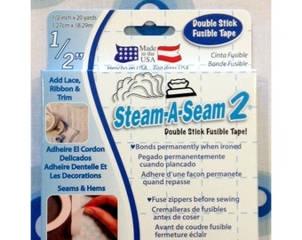 Warm Company Steam A Seam 2 double stick fusible web. - 1/2" Roll x 20 yards - 5510 White - Applique