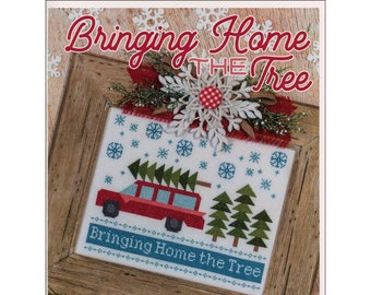 Bringing Home the Tree x-Stitch Pattern Designed by Lori Holt for Its Sew Emma - ISE 410 - Sold by the each - Pattern Only