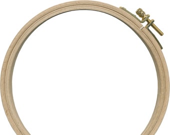 Embroidery Hoop - 6-Inch Wooden with brass screw - FAE 202-6 - Sold by the each