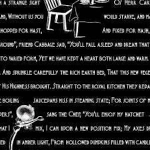 Pumpkin Patch Veggies Vengeance - Black Text Fabric C14583 - J. Wecker Frisch for Riley Blake Designs - Priced by the half yard