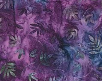 Banyan Batiks 83131 88 Hickory Plum Leaves Fragrant - Northcott - Priced by the Half Yard