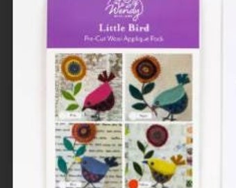 Little Bird - Yellow - Precut Wool Applique Pack - Wendy Williams - Wool pieces & Pattern (Wool Set)
