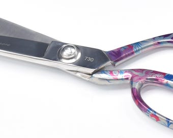 Famore Heavy Duty Razor Edge 9-Inch Tailor Shears - Limited Edition Floral Handle - Stainless Steel - German Made - 730 Sold by the each