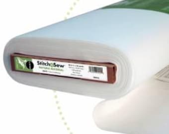 StitchnSew Pattern Material and Stabilizer Q2455 - 58-inches wide 100 Polyester - Stabilizer - ThermoWeb White  - Priced by the yard