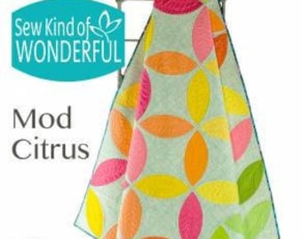 Mod Citrus Quilt Pattern featuring Quick Curve Rulers - Sew Kind of Wonderful By Jenny Pedigo # SKW 421 - Pattern Only