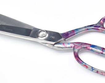Famore Heavy Duty Razor Edge 9-Inch Tailor Shears - Limited Edition Floral Handle - Stainless Steel - German Made - 730 Sold by the each