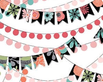 Banner Fabric - Piece of Cake by Sheree Burlington for Quilting Treasures - 26671 Z White - Priced by the half yard