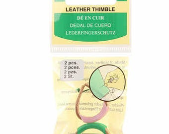 Leather Thimble, Finger Thimble -  Clover Thimble  612 - One Size Fits All - 2-Pack - English Paper Piecing