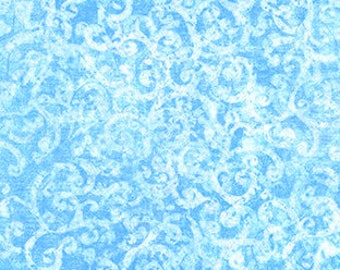 Scrollscape Fabric - Blender Fabric Oasis Dan Morris for Quilting Treasures - 24362 BZ Powder Blue  - Priced by the Half Yard