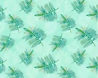 Underwater Wonders - Leaf Toss Blue Green 36296 775 - Priced by the half yard