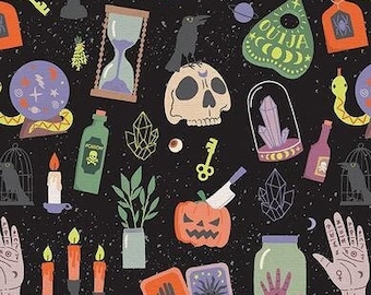 Mystical Halloween by 120 21798 - Caroline Alfreds for Paintbrush Studio - Priced by the half yard