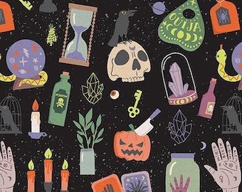 Mystical Halloween by Caroline Alfreds - Paintbrush Studio 120 21798 - Priced by the half yard