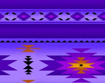Southwest Blanket Stripe 201 P Purple- Southwest Tucson Collection by Elizabeth Studio - Priced by the half yard