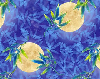 Panda Sanctuary - Full Moon by Kayomi Harai for Studio e Fabrics - 5270 77 Royal Blue - Priced by the half yard