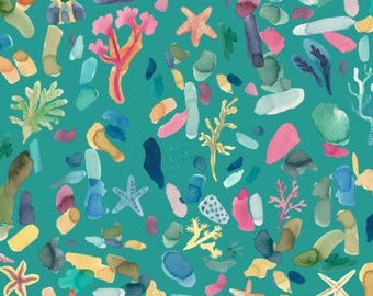Rockpool  - Wee Blue For Lewis & Irene WB057 Ocean Blue Priced by the half yard