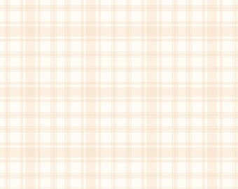 Wilmington Fabric - Peppermint Parlor - Plaid Cream - 27640 222 - Priced by the half yard