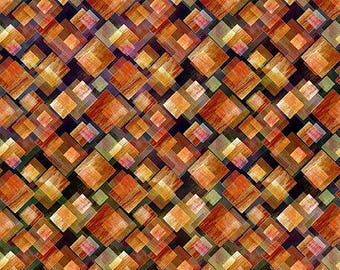 Falling Leaves 9FLS 1 Rust Woven Grid -  In The Beginning by Jason Yenter - Priced by the 1/2 yard