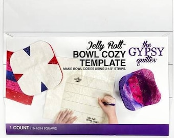 TGQ Jelly Roll Bowl Cozy Template - Acrylic Template with Instructions - sold by the each
