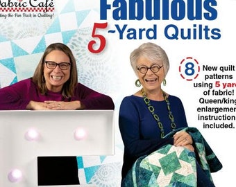 Fabulous 5-Yard Quilt Book by Donna Robertson - 8 Patterns - 18 pages Softcover - Color Illustrations