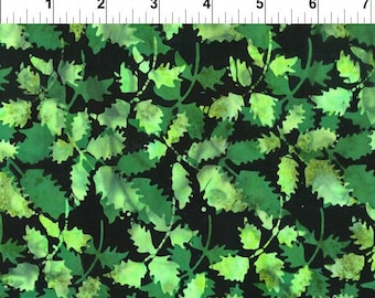 Floragraphix Leaves Fabric - Batik Fabric - In the Beginning Fabric -  2GBD 2 Green - Priced by the 1/2 yard