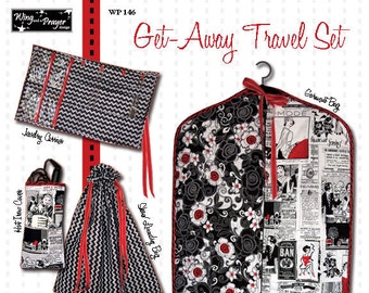 Get Away Travel Set by Wing and a Prayer - WP 146 Pattern ONLY - DIY Project