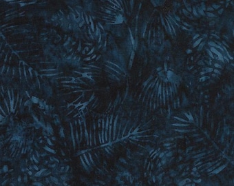 Island Batik Midnight Blue Pinecone and Needles 1224 14595 Autumn Twilight - Priced by the 1/2 yard