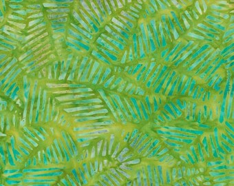 Wilmington Batiks - Stylized Puzzle  Palm Leaf - 22189 749  Lime Green  - Priced by the half yard