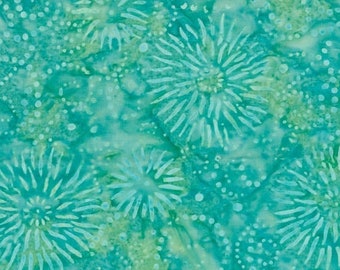 Wilmington Batiks - Flower Burst 22188 477 Light Blue Green - Priced by the half yard