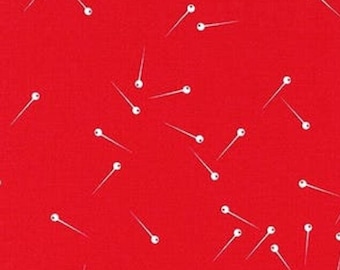 Riley Blake Pin Drop  C615R Red by Christopher Thompson - Priced by the Half Yard