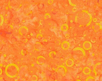 Wilmington Batiks - Floating Circle - 22174 885 Orange Yellow - Priced by the half yard