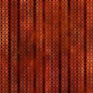 May include: A close-up of a fabric with a repeating pattern of vertical lines. The lines are a deep reddish-brown colour, with a textured appearance. The pattern includes small, diamond-shaped elements, creating a visually interesting design. The overall effect is warm and inviting.