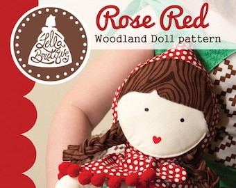 Rose Red - Doll Pattern - Lella Boutique - #127 - Finishes about 11-inches - DIY Pattern