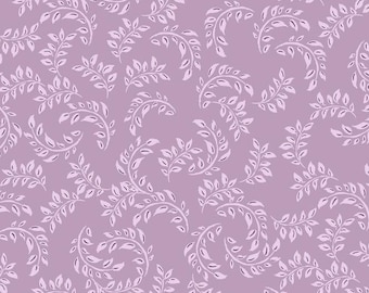 My Darling Deer - Wander Vine Plum Purple 25989 - Poppie Cotton Fabric - Priced by the 1/2 yard